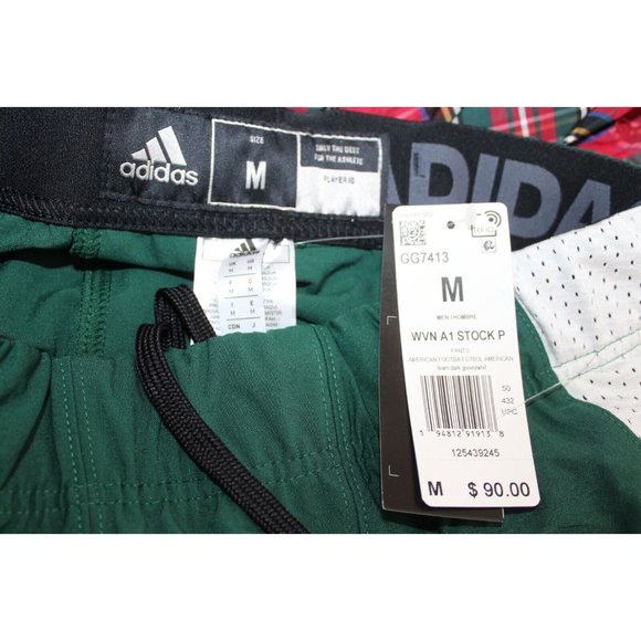 NWT Adidas $90 Mens Green White American Football Pants M - Picture 5 of 5